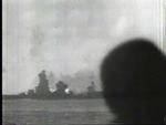 Ise during a gunnery exercise, Seto Inland Sea, Japan, 1944, photo 1 of 2