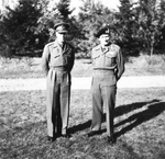 King George VI of the United Kingdom and Field Marshal Bernard Montgomery at Montgomery’s headquarters in the Netherlands, 15 Oct 1944.