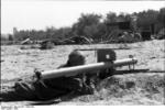 German soldier with Panzerschreck weapon, Germany, 1944, photo 1 of 2