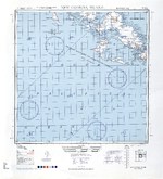 1944 United States Army map of New Georgia and Rendova Islands with a portion of the Solomon Sea in the Solomon Islands.