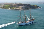 USCGC Eagle off Castillo San Felipe del Morro, San Juan, Puerto Rico, 21 May 2014