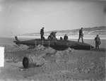 Beached Type XXVIIB5 submarine, Castricum, Netherlands, 2 Dec 1952, photo 1 of 5