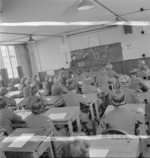 WAAF recruits listening to a lecture on centrifugal force and torque motors, possibly RAF Bridgnorth, Shropshire, England, United Kingdom, 1942