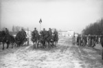 Crown Prince Yi Un inspecting Polish 1st Horse Artillery Squadron, Warsaw, Poland, 29 Nov 1927, photo 3 of 3