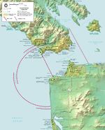 National Park Service map of World War II harbor defenses for San Francisco Bay, 2015. Note the location of the Tiburon Naval Net Depot in the upper right.