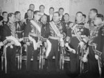 Secretary General of Executive Yuan Weng Wenhao, Ambassador Guo Taiqi, Finance Minister Kong Xiangxi, and Navy Minister Chen Shaokuan and the rest of the Chinese delegation for King George VI