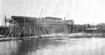 Passenger ship Mainz for the company Norddeutscher Lloyd under construction in a slipway, Tecklenborg shipyard, Bremerhaven, Germany, 1897