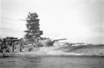 Battleship Nagato at Yokosuka, Japan, late 1945, photo 2 of 2