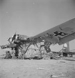 Wreck of a Me 323D Gigant aircraft, El Aouiana Airfield, Tunis, Tunisia, Jun 1943, photo 1 of 2