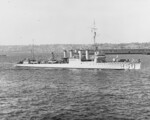 USS Lawrence in San Diego harbor, California, United States, 1935; photographed from destroyer tender USS Dobbin