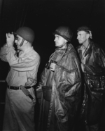 Rear Admiral Daniel Barbey, Brigadier General Clarence Martin, Brigadier General Ronald Hopkins, Saidor, Australian New Guinea, 2 Jan 1944