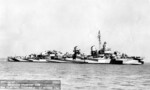 Destroyer USS Saufley after her overhaul in San Francisco, California, 15 Oct 1944. Note her new Measure 31/9D black and gray paint scheme. Photo 1 of 3.