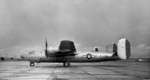 XB-32 prototype bomber at rest, 28 Feb 1944; note twin tail of the original design, which would be changed for production aircraft