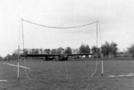 CG-4 troop gliders awaiting snatch by low passing C-47 Skytrain aircraft, Wesel, Germany, Apr 17, 1945