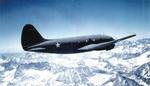 Curtiss C-46 Commando aircraft flying over 