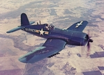 US Marine Corps AU-1 Corsair fighter in flight, 1952, photo 1 of 2