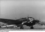 German He 111 bombers of Kampfgeschwader 1 preparing for take off, France, summer 1940, photo 1 of 2