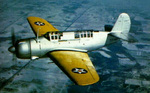 XSB2C prototype aircraft in flight, United States, late 1940