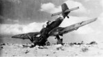 Wreck of Ju 87D Stuka dive bomber of German Sturzkampfgeschwader 3, North Africa, 1942, photo 2 of 2