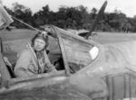 USAAF Major Richard Bong in his P-38 Lightning aircraft 