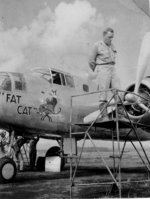 The dedication ceremony of B-25 bomber 