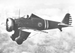 P-26 Peashooter aircraft in flight, 1930s