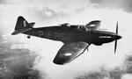 P.82 Defiant Mk I turret fighter of No. 264 Squadron RAF (based in RAF West Malling) in flight over southeastern England, United Kingdom, circa 1939