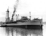 Oiler Patoka off the Puget Sound Navy Yard, Bremerton, Washington, United States, 16 Jan 1940; note SOC floatplane amidships, with its wings folded