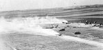 British Spitfire Mk IX fighter landing at B3/Ste Croix-sur-Mer, Normandy, France, 12 Jun 1944