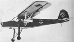 Fi 156 Storch aircraft in flight, circa late 1930s