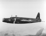 A Wellington bomber built at the Vickers-Armstrongs factory in Broughton, Flintshire, Wales, United Kingdom in flight shortly after its completion, 7 Nov 1940