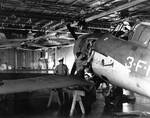 F4F-3 Wildcat inside USS Enterprise