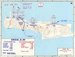 Map depicting the German assault on Crete, Greece, 20-31 May 1941