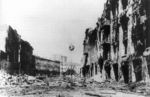 Ruined buildings near the intersection of Proriznaya Street and Khreshchatyk Street, Kyiv, Ukraine, Oct 1941