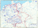 Map depicting the final campaign in Germany, 19 Apr-7 May 1945