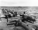 B-25 Mitchell bombers aboard USS Hornet, Apr 1942, photo 9 of 9