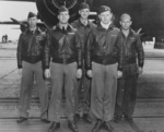 One of the Doolittle Raid B-25 bomber crews aboard USS Hornet shortly before the mission, Apr 1942