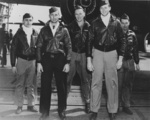 One of the Doolittle Raid B-25 bomber crews aboard USS Hornet shortly before the mission, Apr 1942