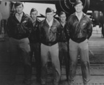 One of the Doolittle Raid B-25 bomber crews aboard USS Hornet shortly before the mission, Apr 1942