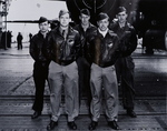 One of the Doolittle Raid B-25 bomber crews aboard USS Hornet shortly before the mission, Apr 1942