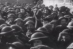 British troops in a ship off of Dunkirk, France, late May 1940