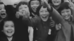 Japanese students welcoming foreign representatives to the Greater East Asia Conference, Tokyo, Japan, 5 Nov 1943