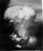 Mushroom cloud over Nagasaki, Japan, 9 Aug 1945, photo 3 of 9