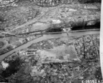 Aerial photo of Nagasaki, Japan after atomic bombing, mid-Aug 1945