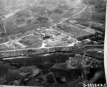 Aerial photo of Nagasaki, Japan after atomic bombing, mid-Aug 1945