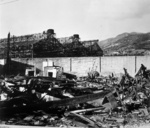 Destroyed industrial buildings, Nagasaki, Japan, early 1946