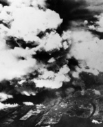 Aerial view of Hiroshima, Japan, Aug 1945