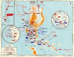 Map depicting the Japanese advance in Luzon, Philippine Islands, 10 Dec 1941-6 May 1942