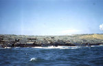 LCMs and LVTs off Blue Beach, Iwo Jima, 19 Feb 1945