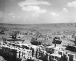 Piles of supplies for US 3rd and 5th Marine Divisions, Iwo Jima, Japan, 1945